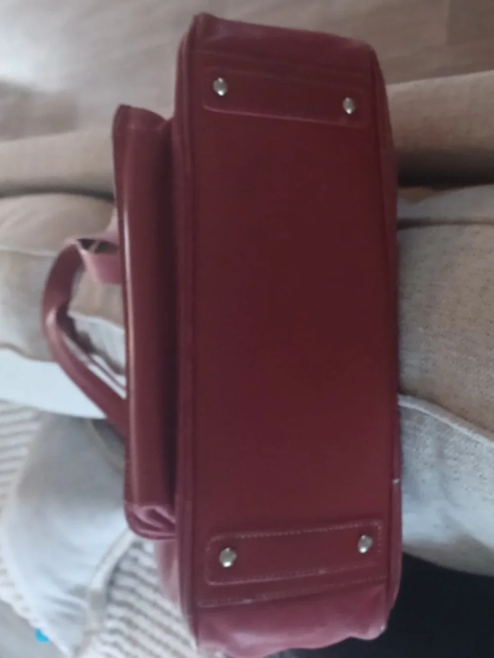 Clark & Mayfield Large Tote/Briefcase Distressed Pinkish/Red Bag/Laptop Holder